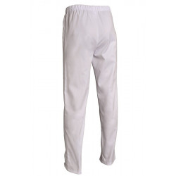 Pantalon professionnel mixte en polycoton blanc - ANDRE - TEXTIMED
